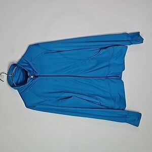 Champion large blue zip up athletic jacket